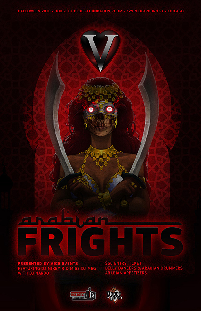 House of Blues Chicago Arabian Frights Halloween Event Poster
