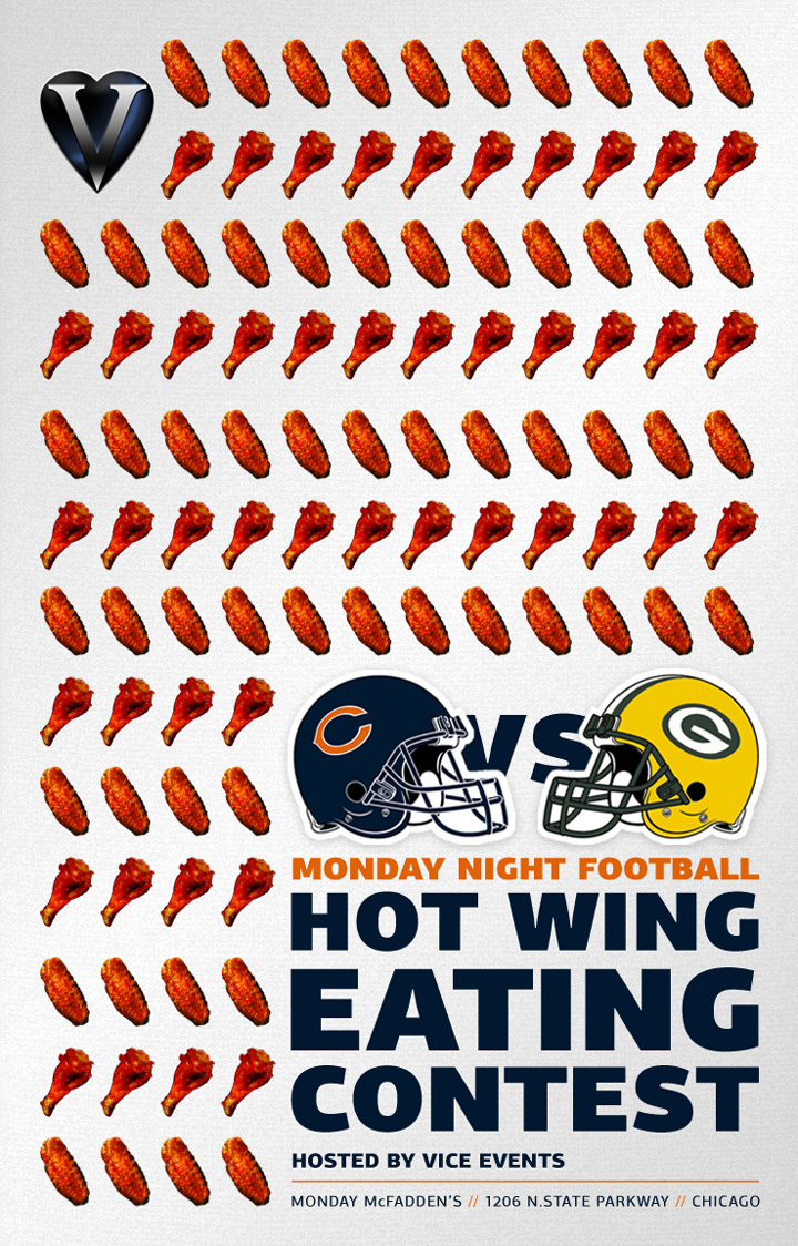 McFadden's Hot Wing Eating Contest Poster
